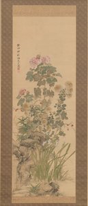 Flores de otoño, 1843 de Yamamoto Baiitsu
