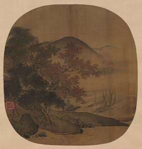 Buffalo and Boy in Autumnal Landscape de Yan Ciping