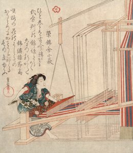 Hataori Tejiendo, c. 1829