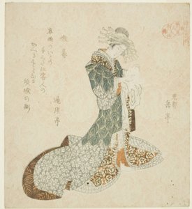 Liu Haichan (Gamma), de la serie "Vidas de inmortales taoístas parodiadas por cortesanas - Una serie de siete (Keisei mitate ressenden, nanaban no uchi)" de Yashima Gakutei