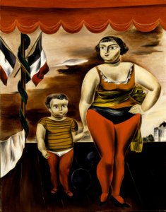 Mujer fuerte y niño