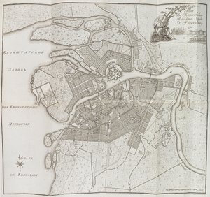 Mapa de San Petersburgo, 1790 de Yefim Maximovich Khudyakov