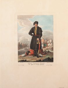 El oficial cosaco zaporogo, 1812 de Yegor Karneyev