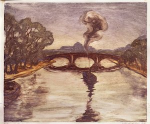 Un bote en el Sena, 1914