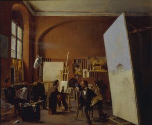 Estudio del pintor Conde Vasily Maksutov, 1858