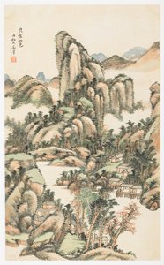 Color de la montaña en el monte Liangchang, de un álbum de 12 hojas de Yongxi Jin