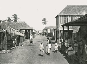 Escena de calle en Port Royal, Jamaica, 1895 de York and Son