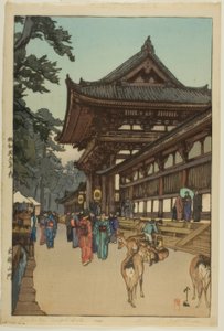 Puerta del templo Diabutsu de Yoshida Hiroshi