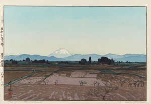 Fuji desde Musashino de Yoshida Hiroshi
