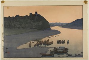 El río Kiso, de la serie "Hotei #85" de Yoshida Hiroshi