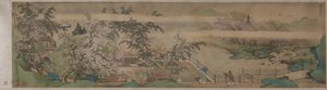 Limpieza de hierbas medicinales en el arroyo en un día de primavera, 1703