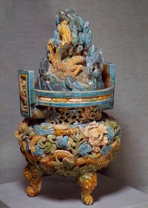 Arte chino: quemador de perfumes en terracota. Periodo de la dinastía Yuan. 1271-1368. de Yuan Dynasty Chinese School