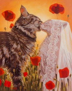 Boda de gatos, 2023 (óleo sobre lienzo)