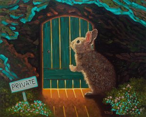 Knock knock, 2023 (óleo sobre lienzo) de Yue Zeng