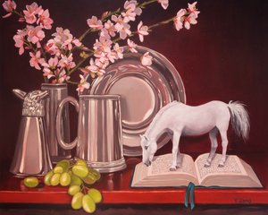 Caballo en miniatura, 2023 (óleo sobre lienzo)