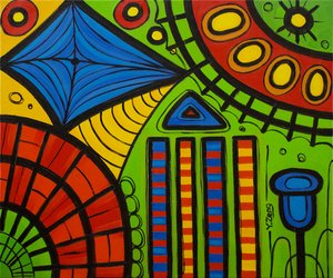Patio verde, 2023 (óleo sobre lienzo) de Yue Zeng