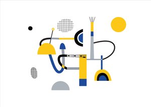 Composición geométrica abstracta, 2017 (ilustración vectorial)