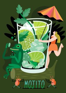 Mojito, 2017 (ilustración vectorial)