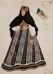 Traje para el personaje de enfermera en "Boris Godunov" de Modest Mussorgsky