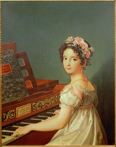 La hija del artista al clavicordio ... (pintura sobre lienzo)