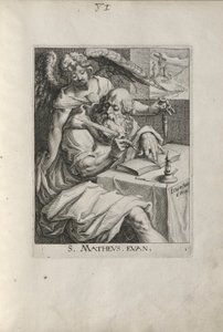 San Mateo, lámina 1 de Los cuatro evangelistas de Zacharias Dolendo