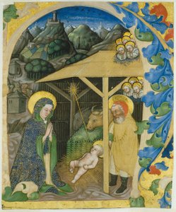 La Natividad en una H inicial
