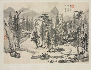 Álbum de paisajes en varios estilos: Paisaje después de Wu Zhen