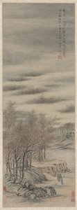 Listening to the Sound of Autumn in a Misty Grove de Zhang Feng