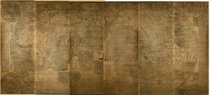 Kunyu Wanguo Quantu Un mapa de los innumerables países del mundo, 1602 de Zhong Wentao
