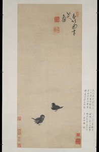 Dos pollitos, c.1694 de Zhu Da