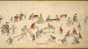 Escenas callejeras en tiempos de paz 太平風會圖 de Zhu Yu