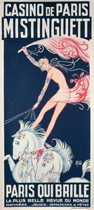 Cartel publicitario de Mistinguett (1875-1956) en el Casino de París de Zig