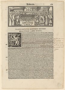 Página del libro de Historia de Livius de Zoan Andrea
