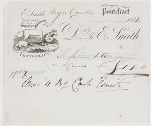 Medicina veterinaria agrícola Factura veterinaria de Frederick (attr. to) Barnard