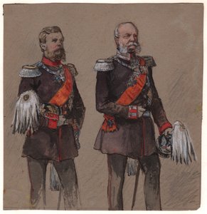 Alejandro II de Rusia y Guillermo II de Prusia de . .