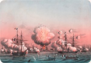 Flota aliada bombardeando Arabat, 25 de mayo de William Walcutt
