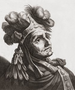 Atahualpa, último emperador de los Incas. Retrato de . .