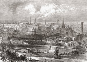 Birmingham, West Midlands, Inglaterra a finales del siglo XIX, de Our Own Country publicado en 1898 de Ferdinand Georg Waldmuller