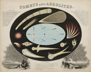 Cometas y aerolitos (meteoritos), c. 1851 de John Pardon