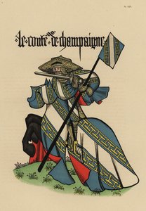Conde de Champaña, Comte de Champagne, con estandarte de John Pardon