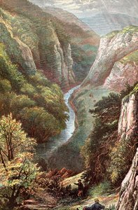 Dovedale, Distrito de los Picos, Derbyshire, Inglaterra de . .