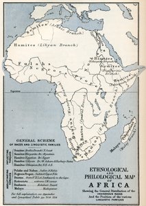 Mapa etnológico y filológico de África tal como era en el siglo XIX, de 