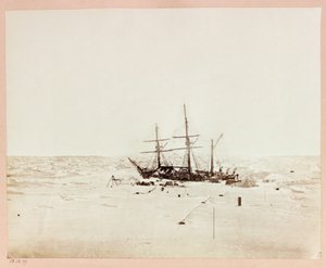 Expedición en el Ártico (1875-1876) del capitán George Nares (1831-1915): Playa Floeberg, Alerta en cuarteles de invierno de Frederick (attr. to) Barnard
