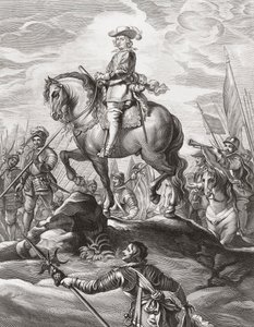Fernando de Austria liderando tropas sobre los Alpes, julio 1634 de . .