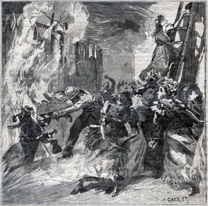 Incendio en el Bazar de la Caridad de . .