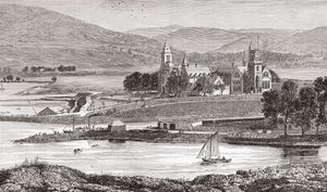 Abadía de Fort Augustus, también conocida como Abadía de San Benito, Fort Augustus, Inverness-shire, Escocia de . .