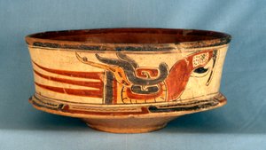 Vasija funeraria encontrada en la tumba 5 de Balamku, período Clásico Temprano (300-600 d.C.) de Hippolyte Lalaise Devéria