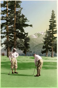 Golf en St Moritz, ca 1930 de . .