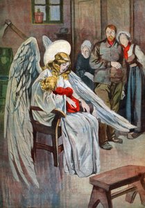 Ángel guardián. circa 1910 (grabado) de . .