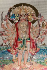Hanuman, el dios mono en la mitología hindú de . .
